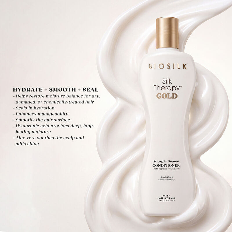 BioSilk Silk Therapy Gold Strength and Restore Conditioner, , large image number null